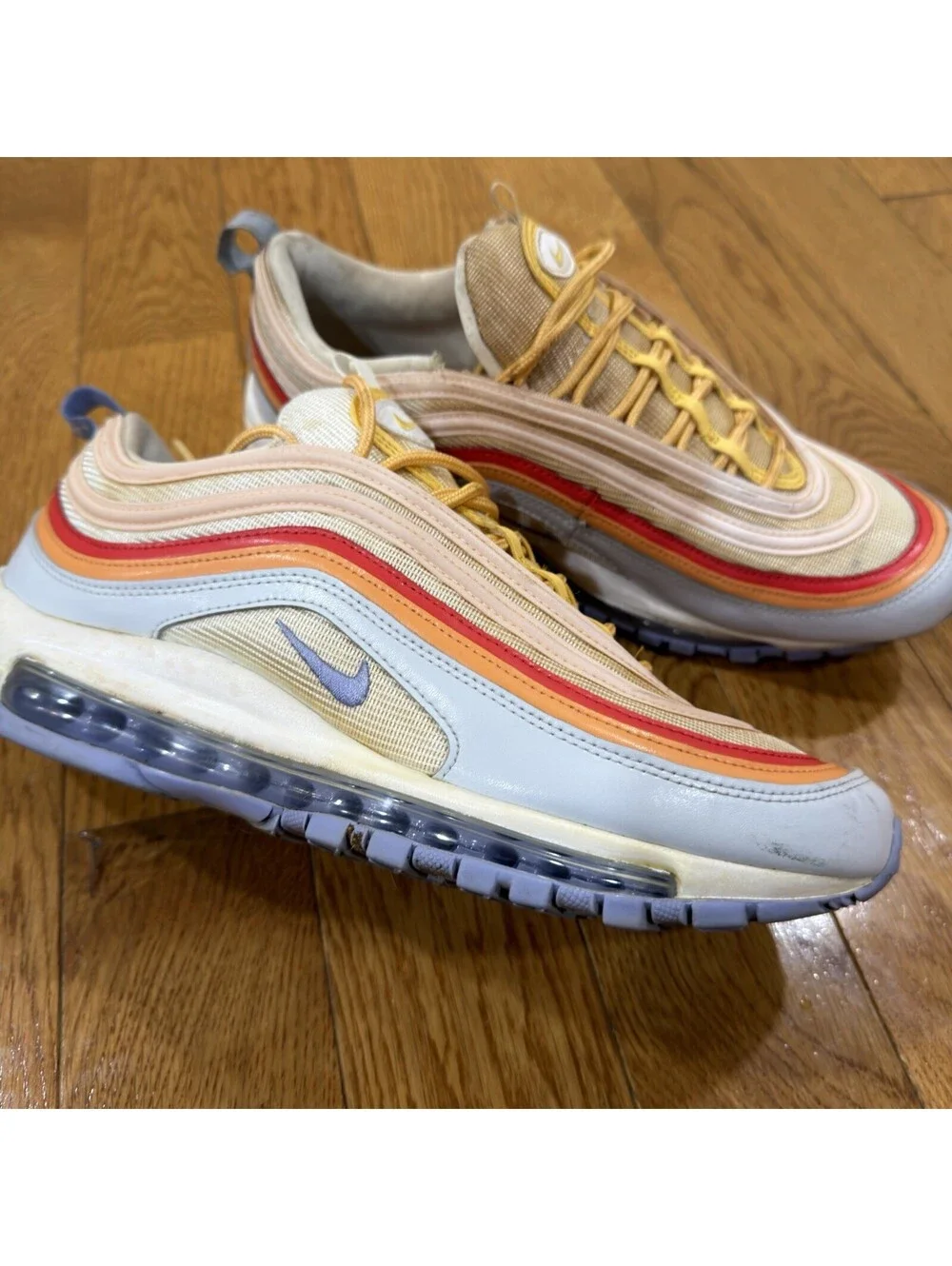 Size US Men’s 11.5 Nike Air Max 97 Football Grey Light Thistle ( Look Every Pic)